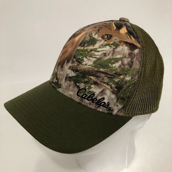 Cabela's Trucker Hat Snapback Camo Mesh Cap One Size Fits All Hunting Vintage - Picture 2 of 11